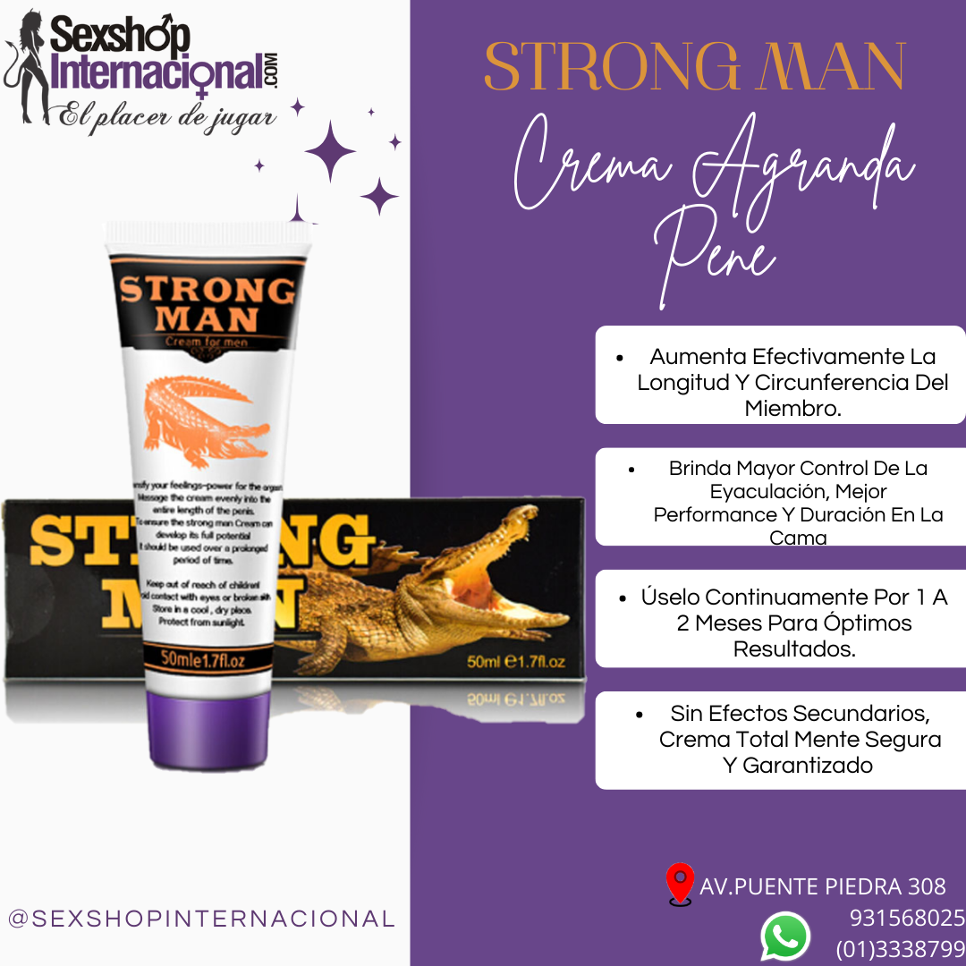 STRONGMANCREMA AMERICANA AGRANDA TU VIRILIDAD Y PROLONGA SEXSHOP